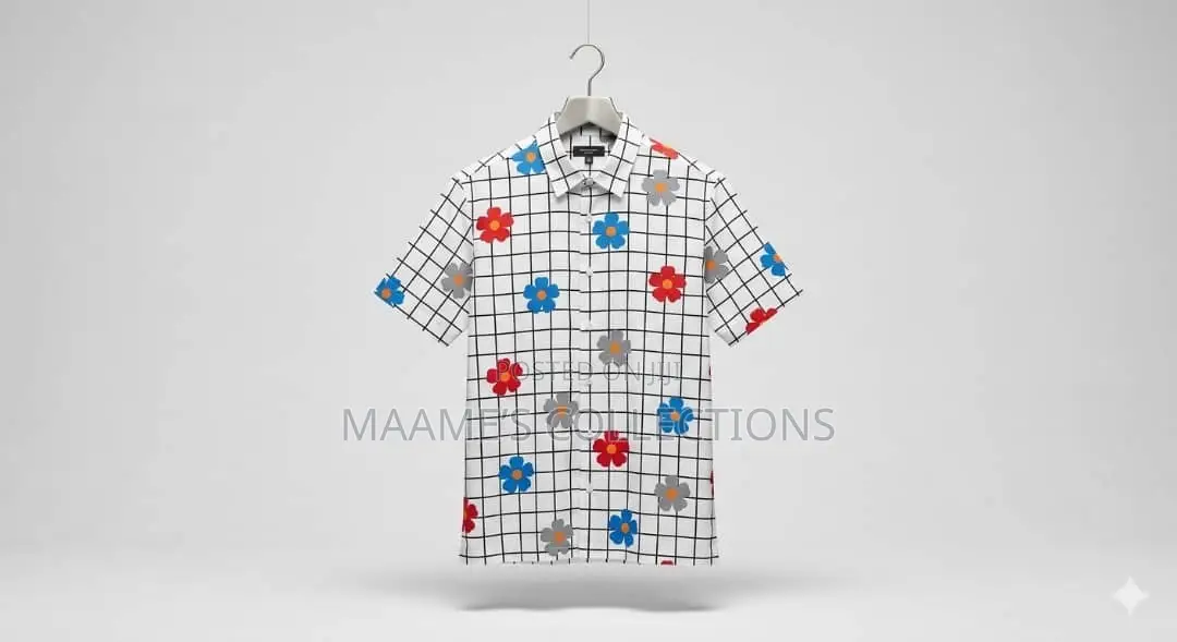 Casual Short-Sleeve Button-Down Shirt