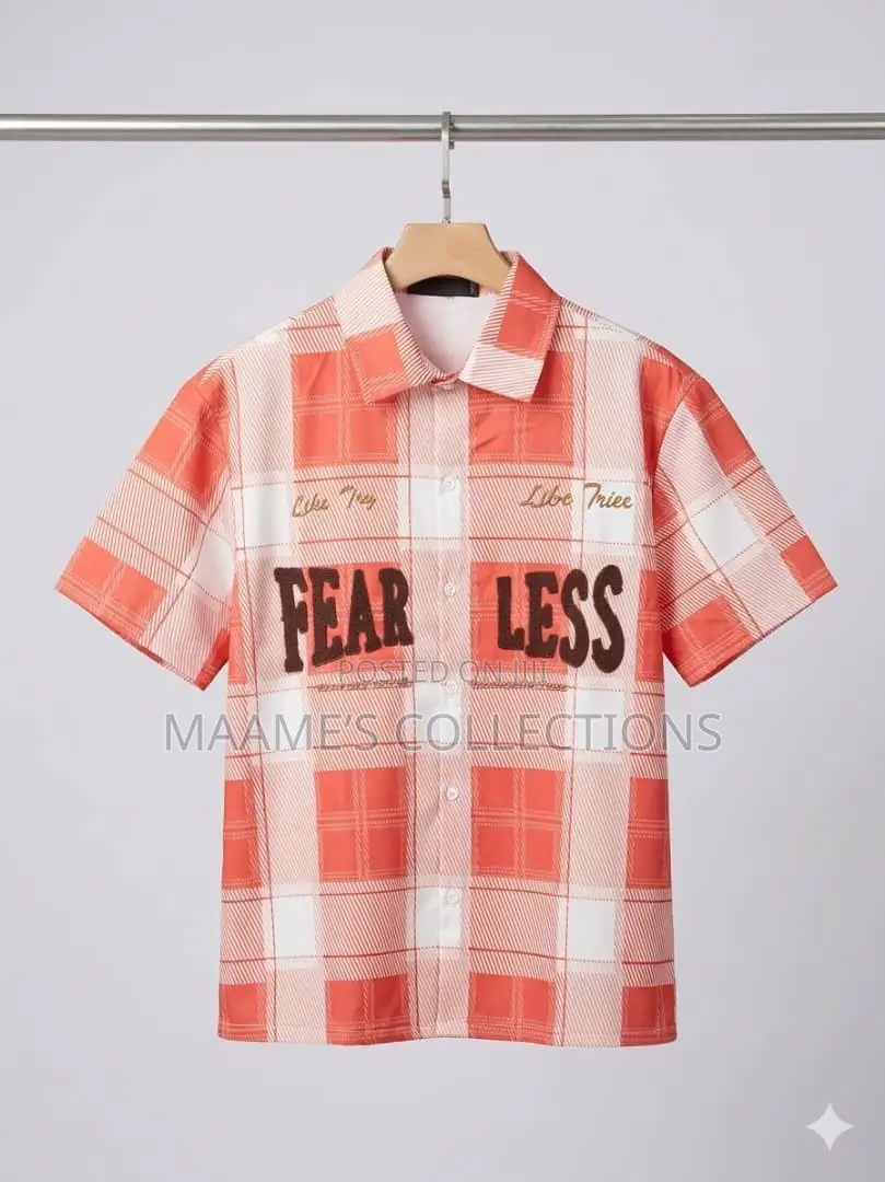 Casual Short-Sleeve Button-Down Shirt