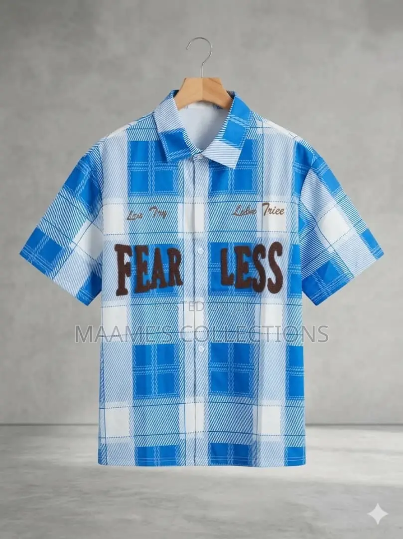 Casual Short-Sleeve Button-Down Shirt
