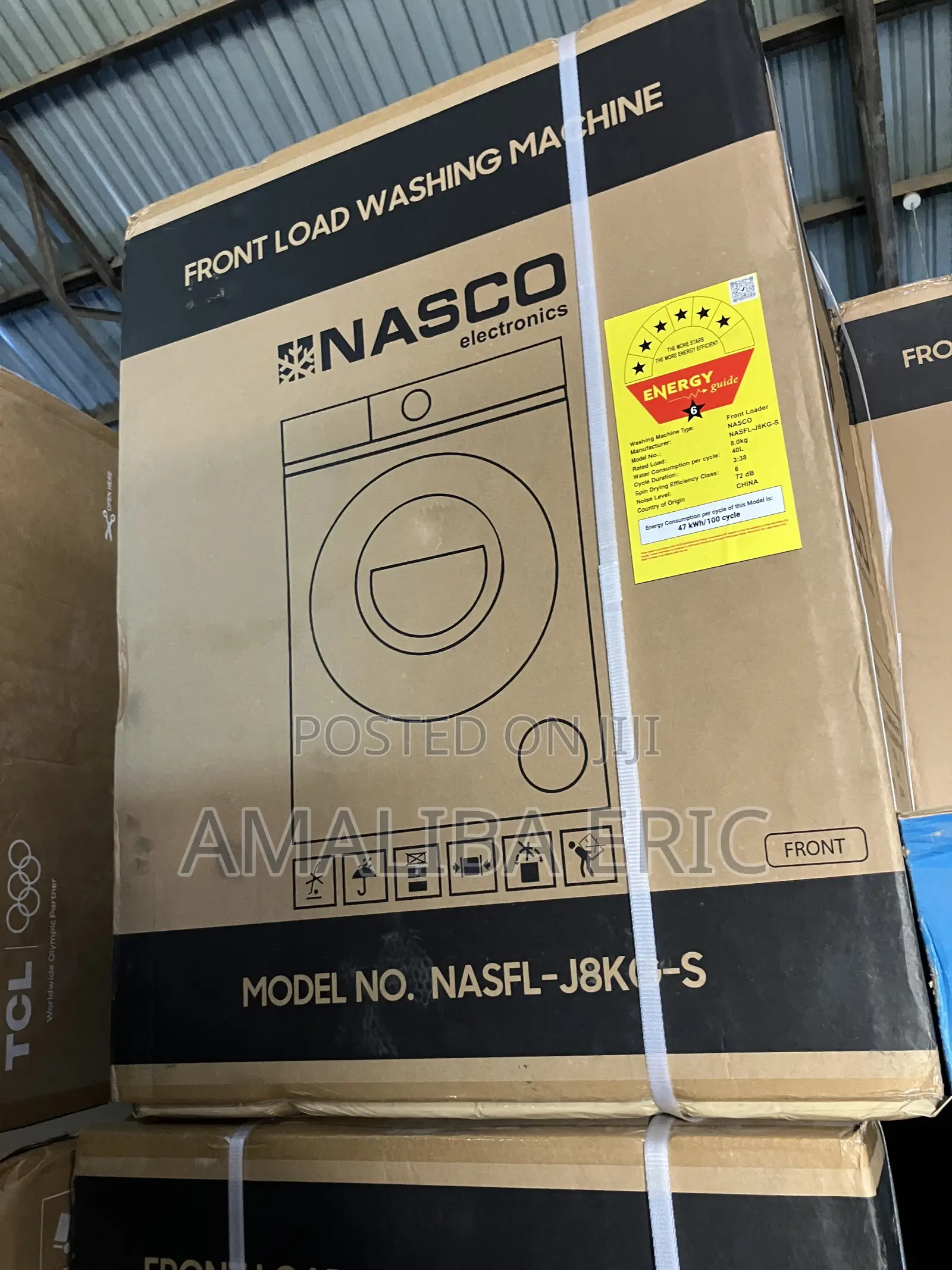 Nasco 8kg Front Load Washing Machine (Nasfl-J8kg-S)