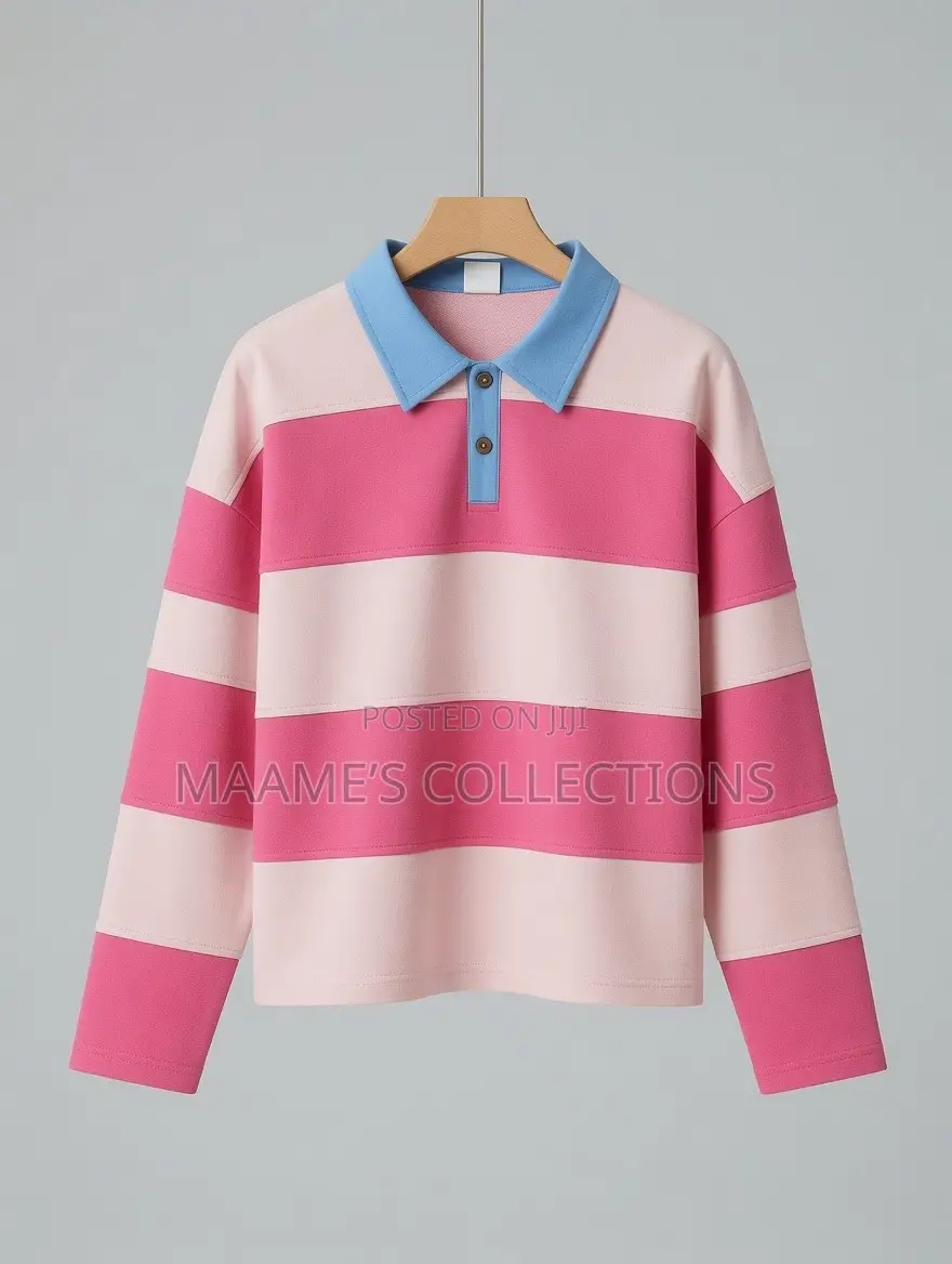 Men’s -Striped Long-Sleeve Polo Shirt