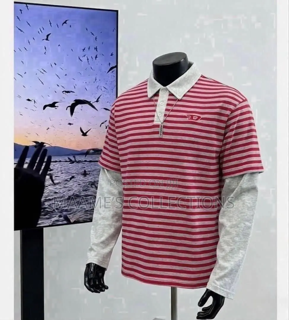 Men’s Long-Sleeve Polo Sweatshirt