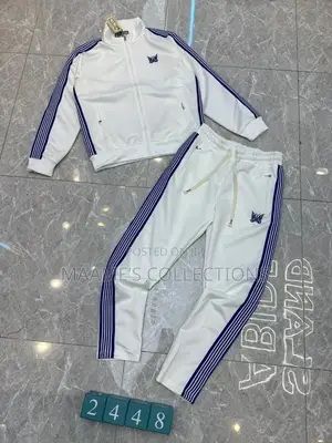 Men’s Designer Needles Butterfly Embroidery Logo Tracksuit Set