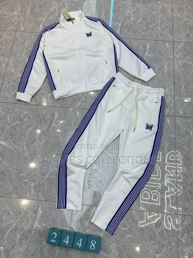 Men’s Designer Needles Butterfly Embroidery Logo Tracksuit Set
