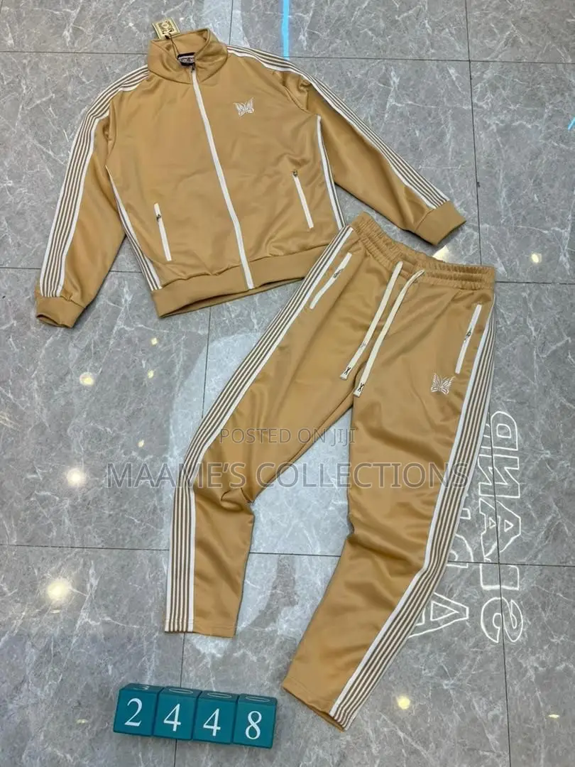 Men’s Designer Needles Butterfly Embroidery Logo Tracksuit Set