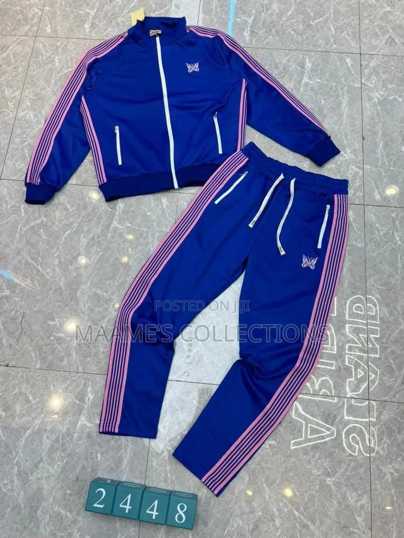 Men’s Designer Needles Butterfly Embroidery Logo Tracksuit Set