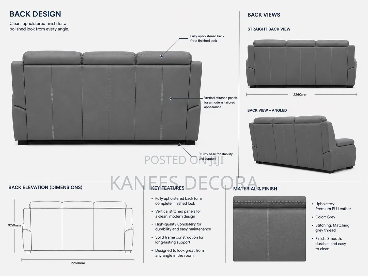 Manual L Shaped Recliner Sofa