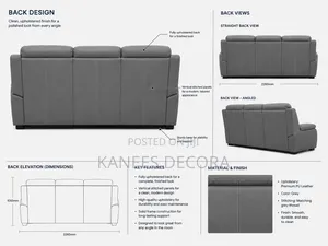 Manual L Shaped Recliner Sofa