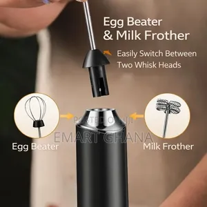 KITCHA Rechargeable Milk Frother Electric Egg Beater – 3-Speed USB