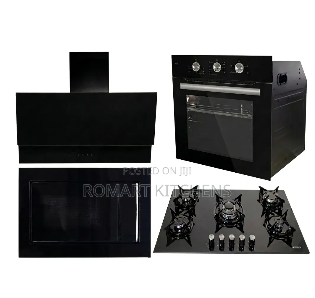 Quality 60cm Built-in Burner Set. Oven, Hob, Extractor and Microwave