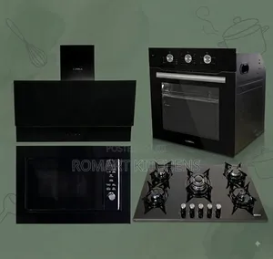 Quality 60cm Built-in Burner Set. Oven, Hob, Extractor and Microwave
