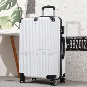 Premium ABS Material Business Trolley Suitcase , White and Rose Gold