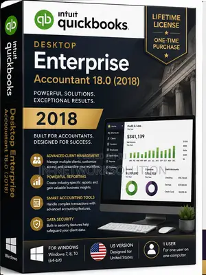 Intuit QuickBooks Desktop Enterprise Accountant 18.0 (2018) Lifetime
