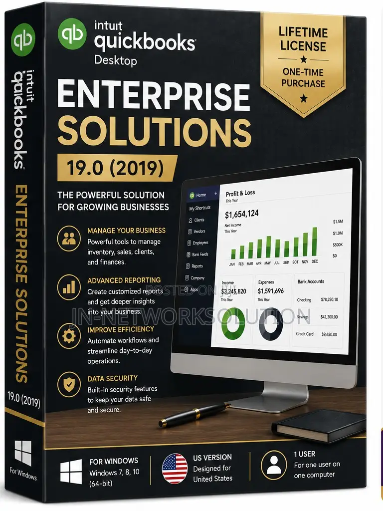 Intuit QuickBooks Desktop Enterprise Solutions 19.0 (2019) Lifetime