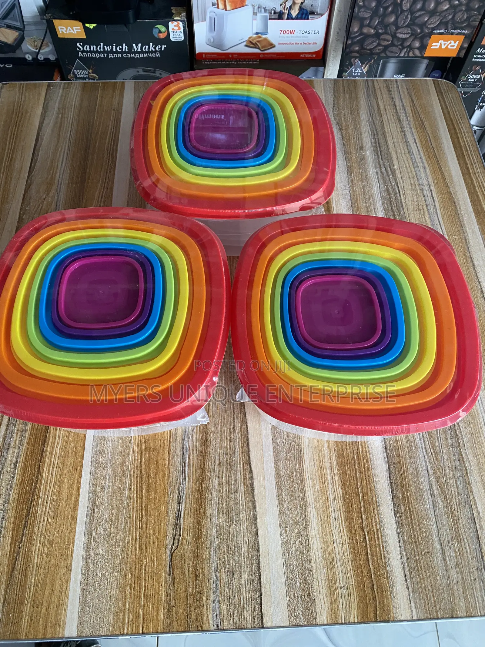7pcs Plastic Food Storage Containers With Lids