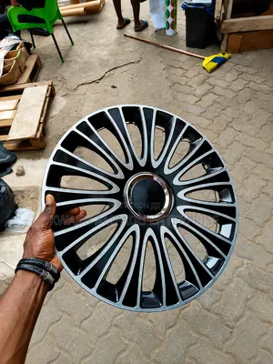 Black Silver Multi-Spoke Wheel Cover 14", 15", 16"