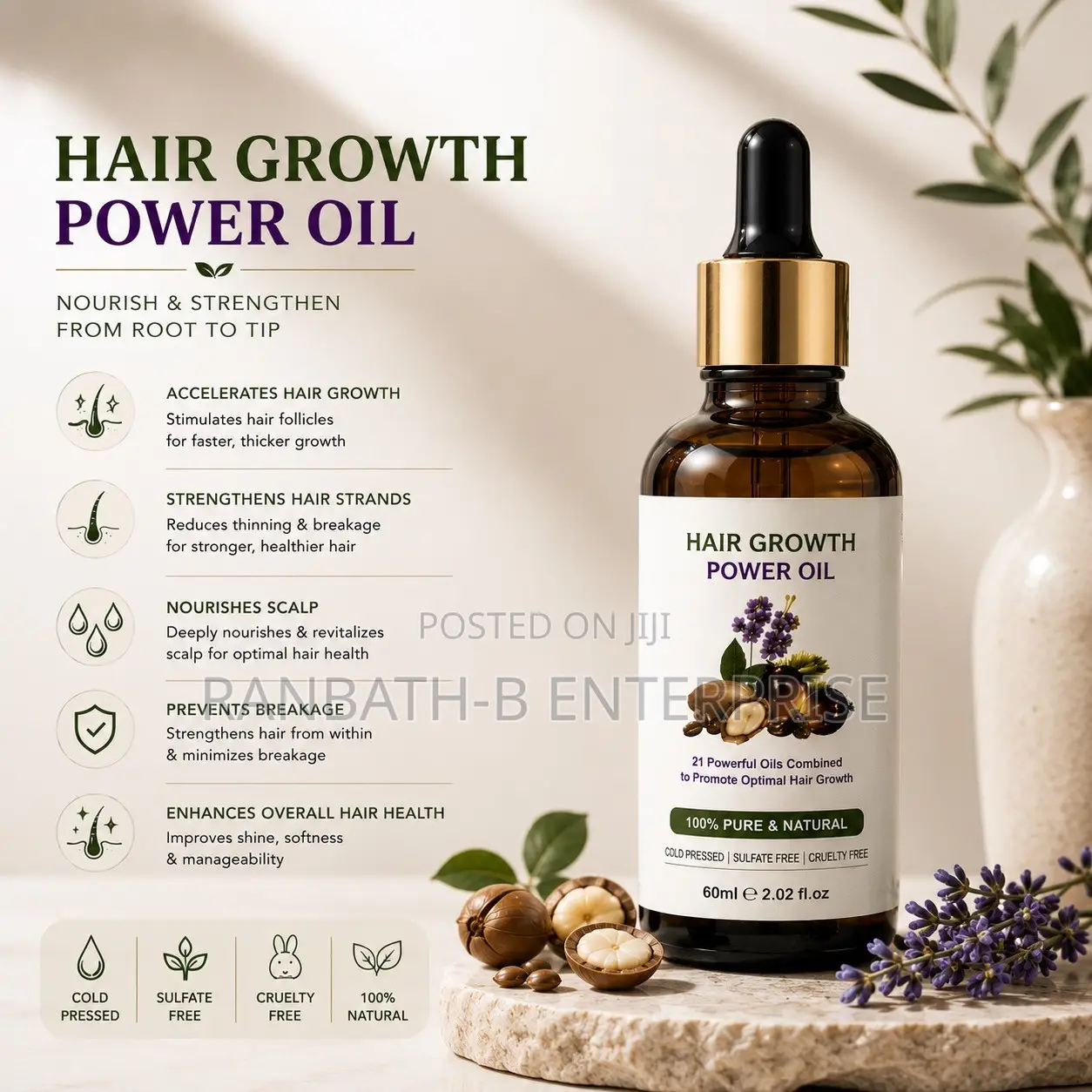 AL’IVER Hair Growth Oil – 21 Powerful Oils