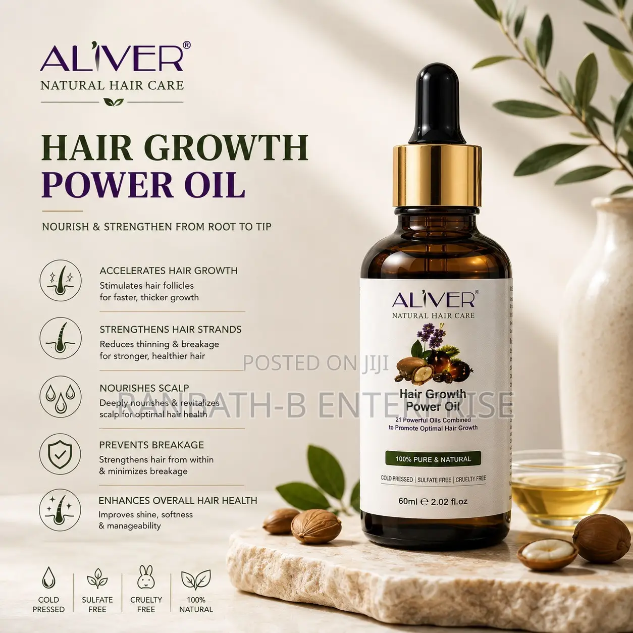 AL’IVER Hair Growth Oil – 21 Powerful Oils