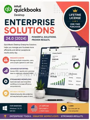 Intuit QuickBooks Desktop Enterprise Solutions 24.0 (2024) Lifetime