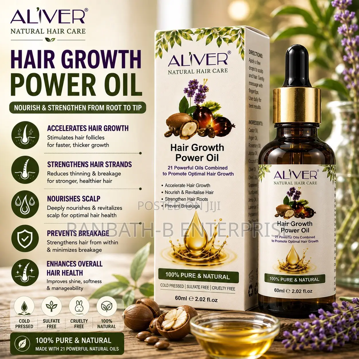 Hair Growth Power Oil – Nourish Strengthen