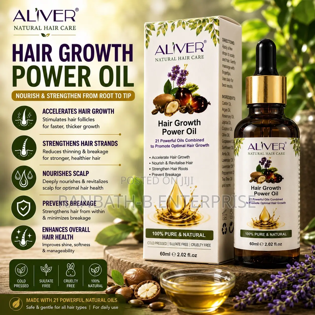 Hair Growth Power Oil – Nourish Strengthen