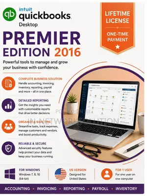 Intuit QuickBooks Desktop Premier Edition 2016 Lifetime (US Version)