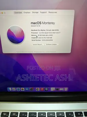 Laptop Apple MacBook Pro 2015 16GB Intel Core i7 SSD 256GB