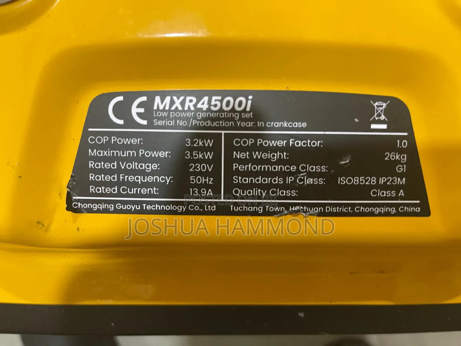 MXR4500i Inverter Generator EU Import
