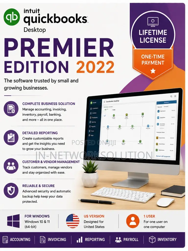Intuit QuickBooks Desktop Premier Edition 2022 Lifetime (US Version)