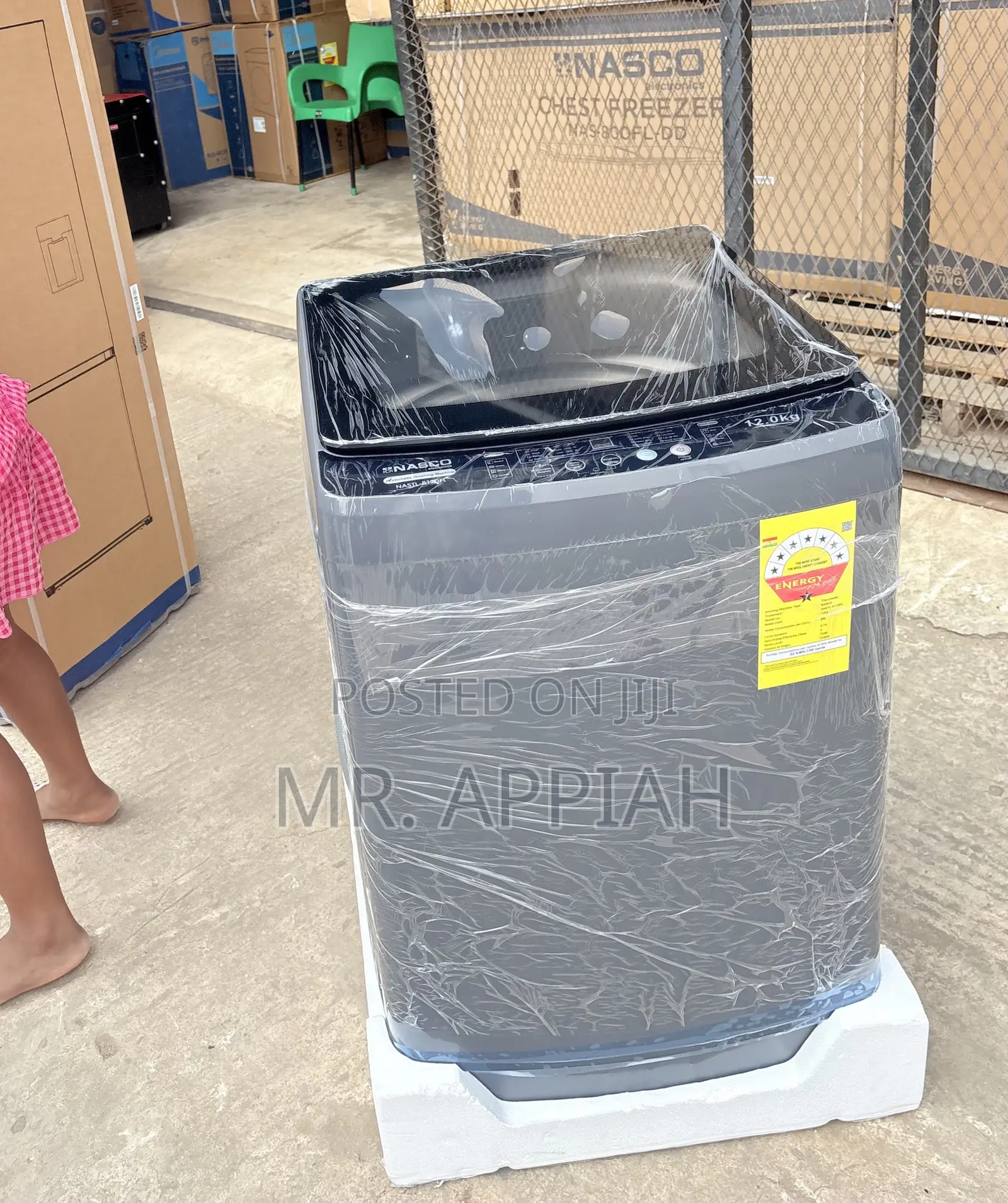 Original Nasco Full Automatic Washing Machine(12kg)Dark Gray 