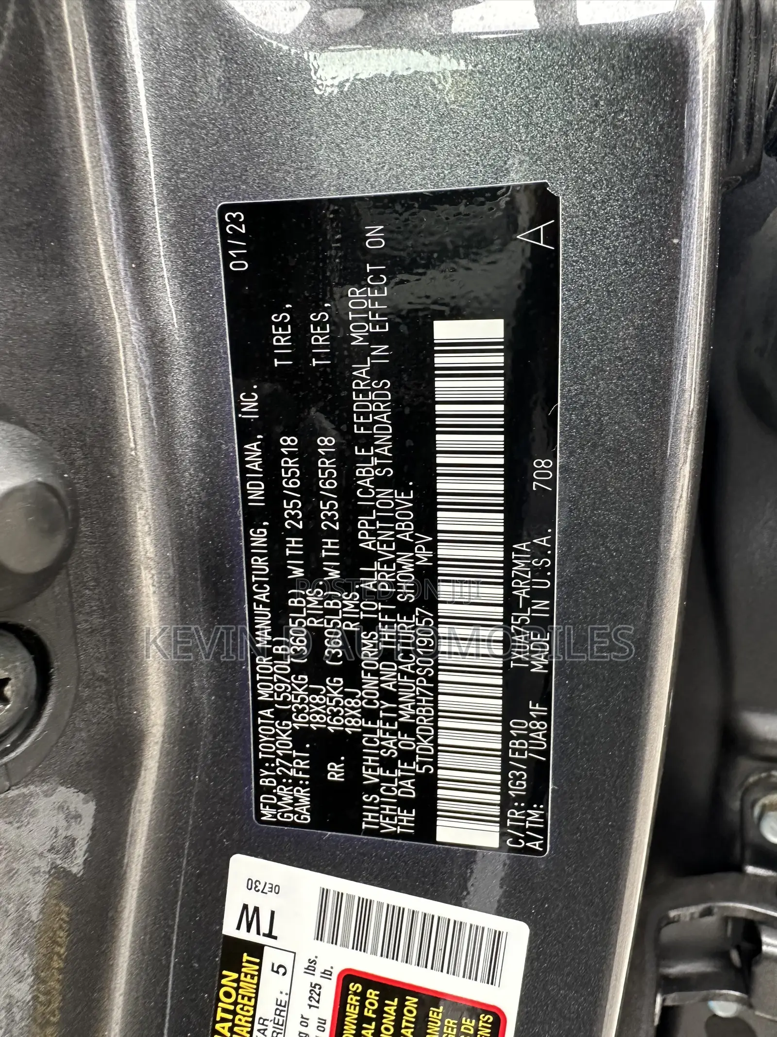 Toyota Highlander XLE AWD 2023 Gray