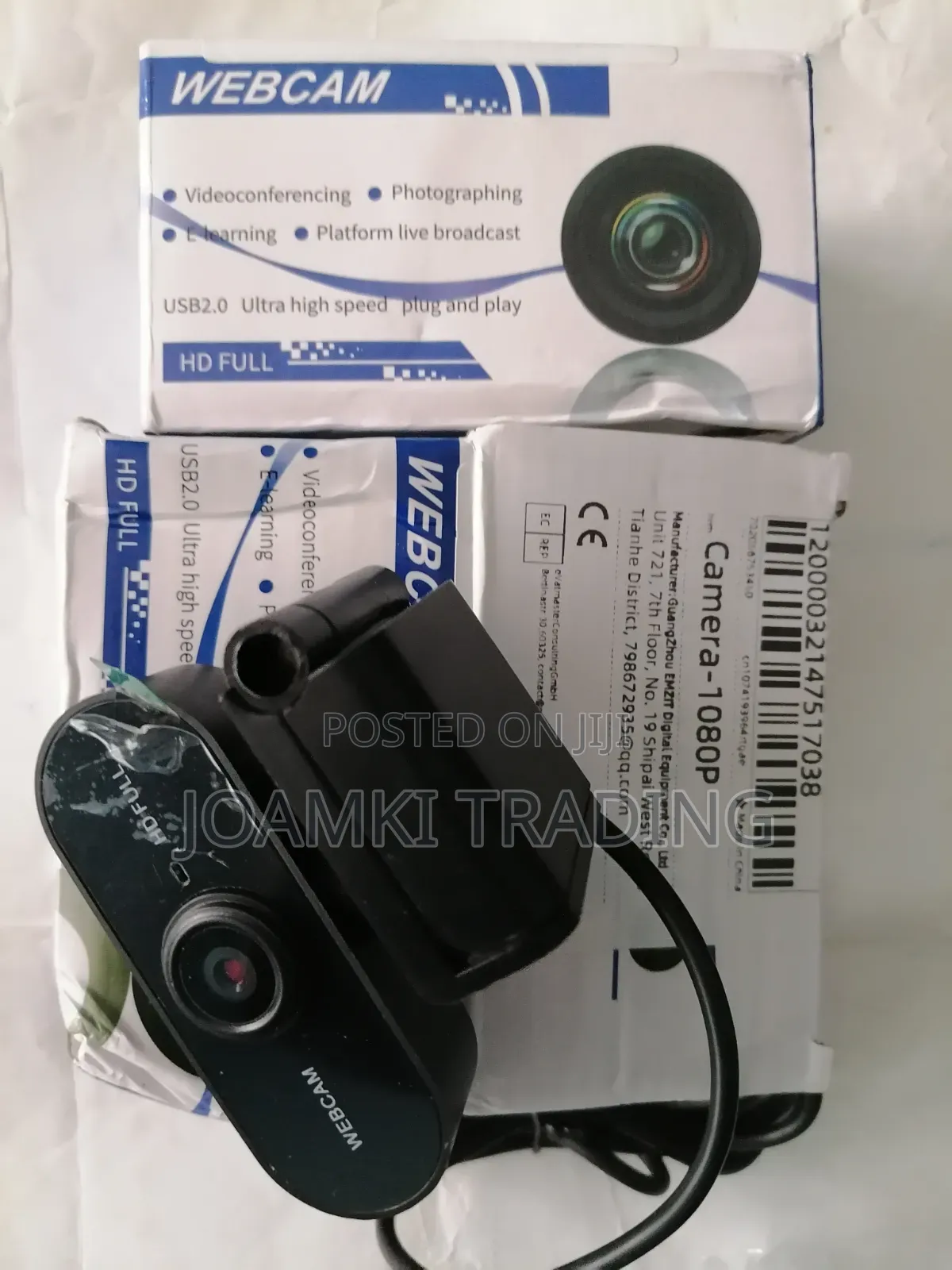 1080P HD Mini Webcam With Microphone, USB Interface.