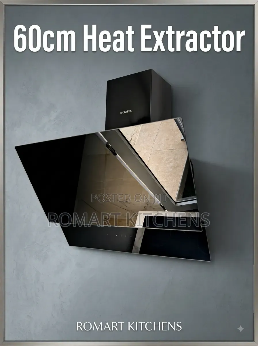 Turkish 60cm Glass Heat Extractor. Touch and Remote Control. No Hole