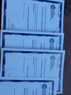 Business Name Registration Certificates