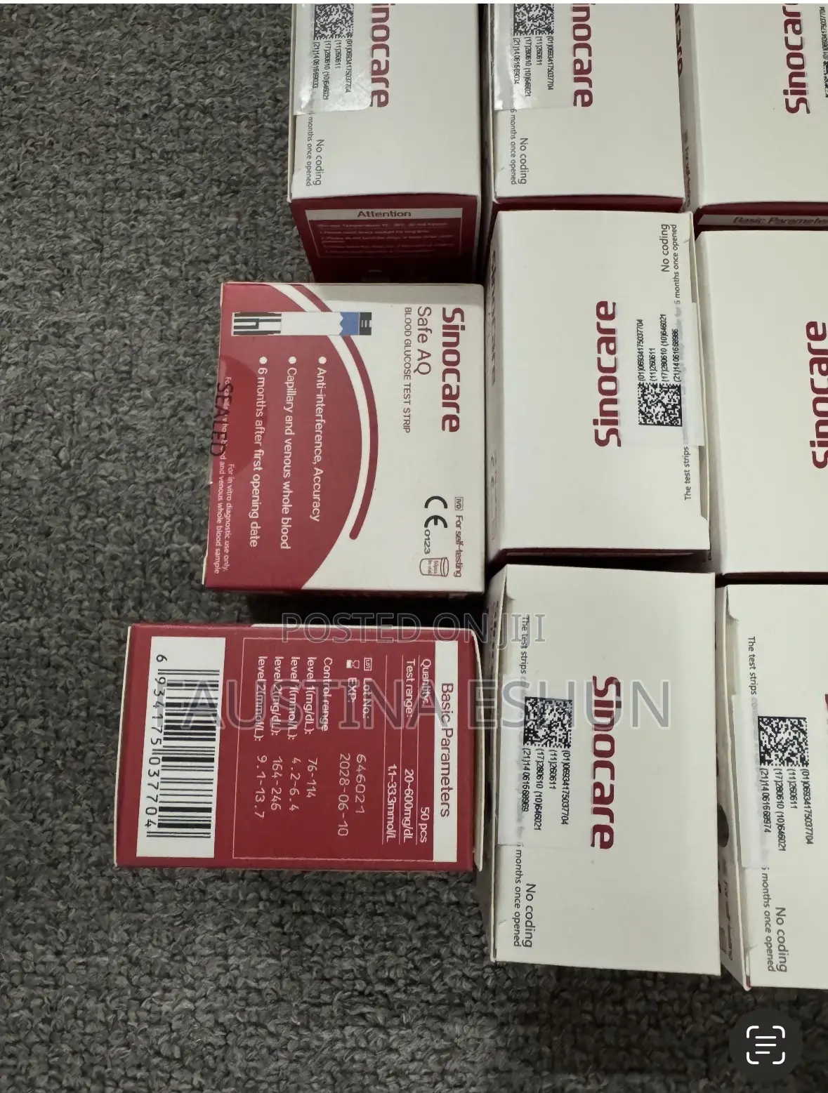 Sinocare Aq Smart Glucometer +50 Strips and Lancets
