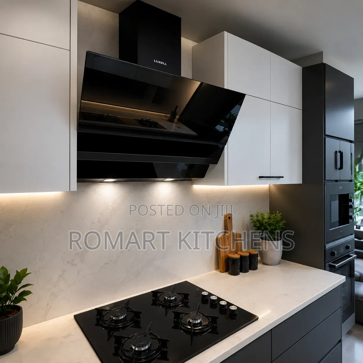 Turkish 60cm Inbuilt Cooktop (Hob) and Heat Extractor (Range Hood).