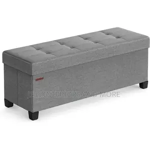Folding Storage Ottoman Bench for Living Room