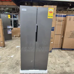 High Stainless Steel of Nasco Gray Colour Side by Side Fridge 400L