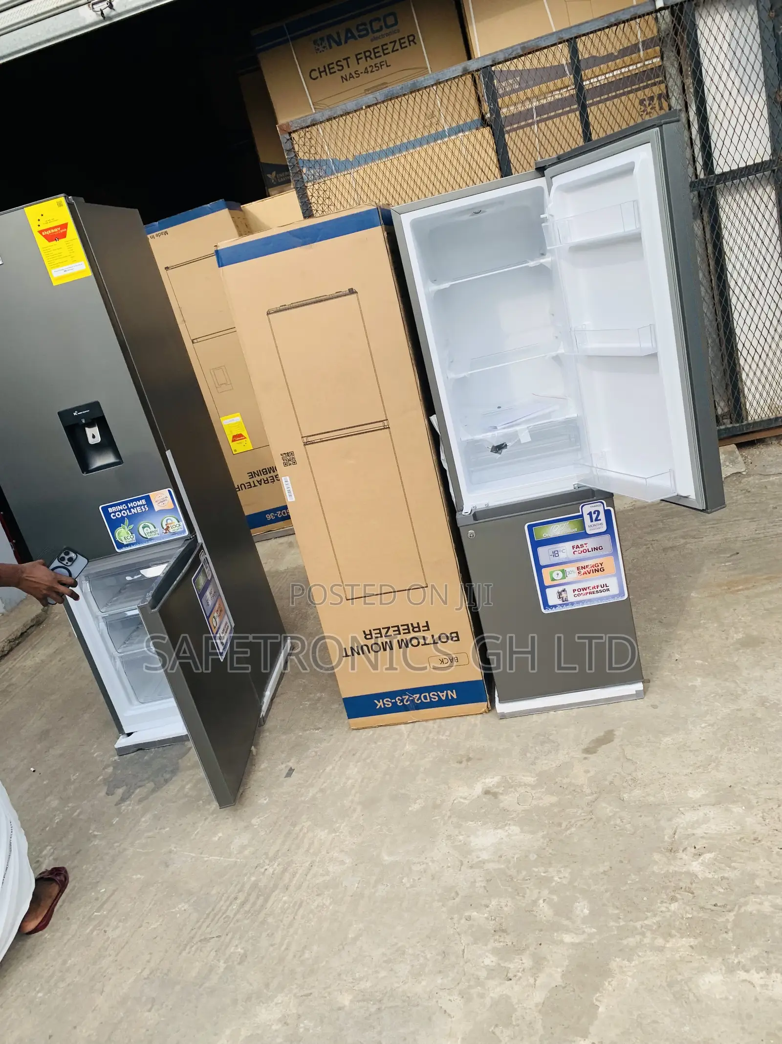 Secure Nasco NASD2-23-SK 170L Double Door Bottom Freezer