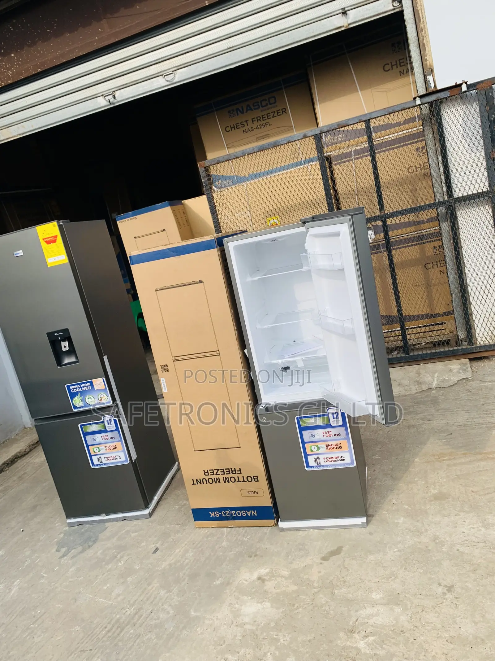 Reliable Grey Nasco NASD2-23-SK 170L Double Door Bottom Freezer