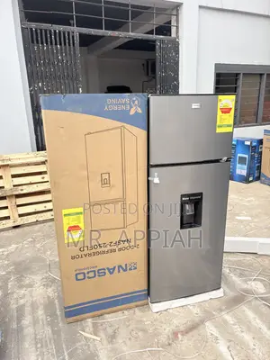 Durable Affordable Nasco 210L Double Door Refrigerator(Gray) 