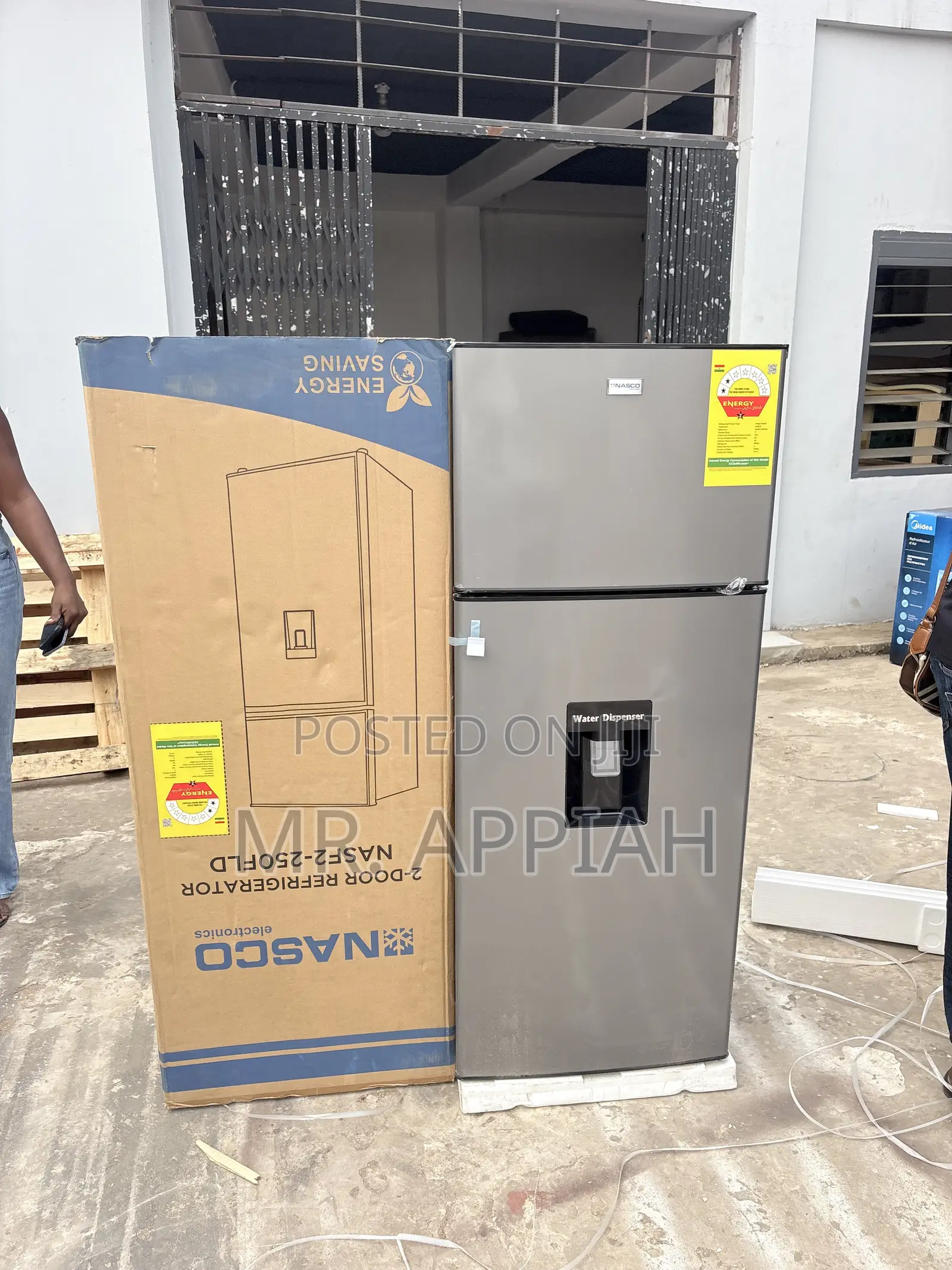 Durable Affordable Nasco 210L Double Door Refrigerator(Gray) 