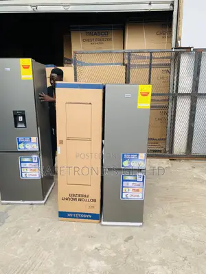 Top Class Grey Nasco NASD2-23-SK 170L Double Door Bottom Freezer