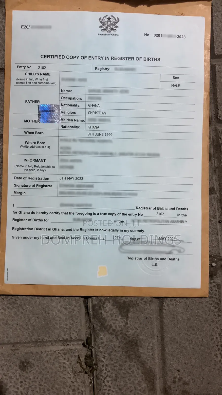 Birth Certificate Application Renewals