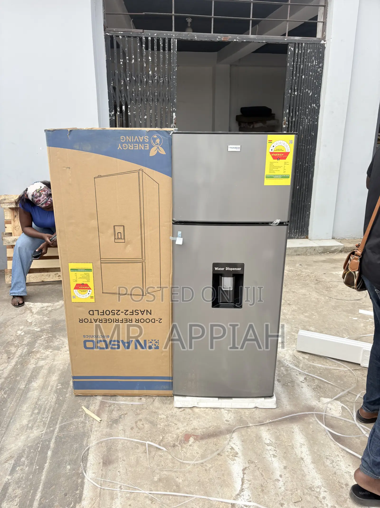High Quality Nasco Nasf2-250fld 210L Double Door Refrigerator(Gray).