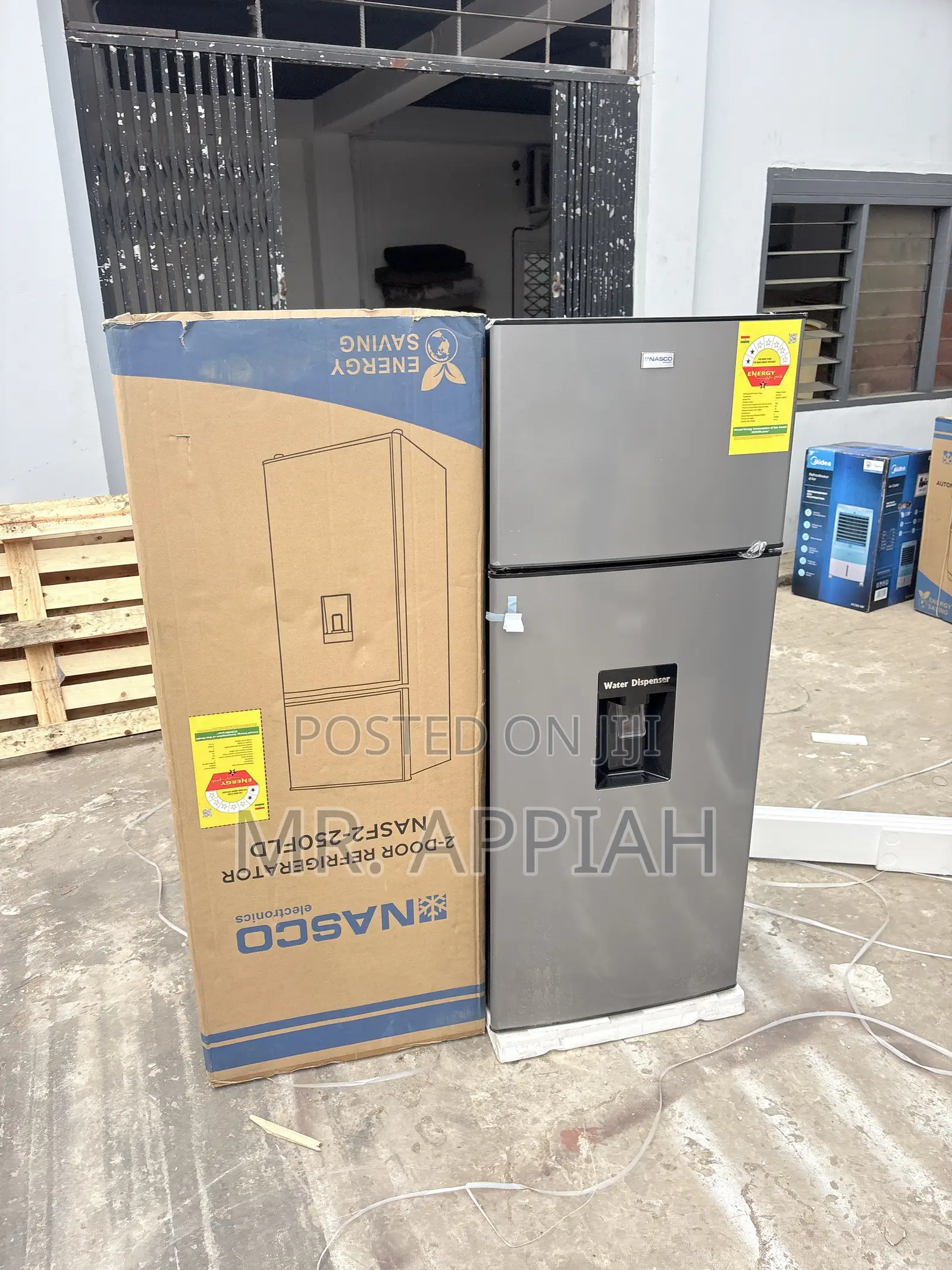 High Quality Nasco Nasf2-250fld 210L Double Door Refrigerator(Gray).