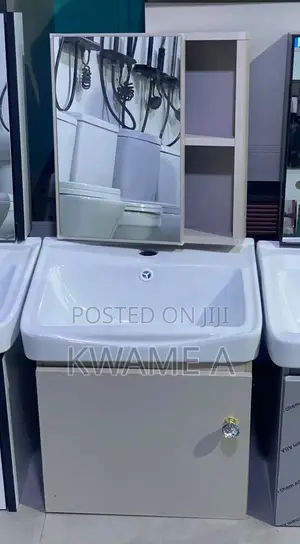 Vanity With Mirror and Storage