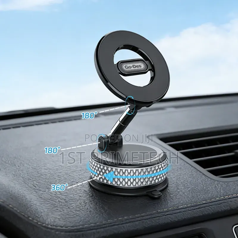 Go-Des 360 Degree Magnetic Phone Holder With Vacuum Suction