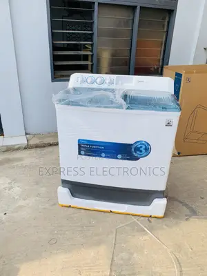 Ultra Modern Sleek WM Topload Twintub 18Kg Midea Semi Automatic