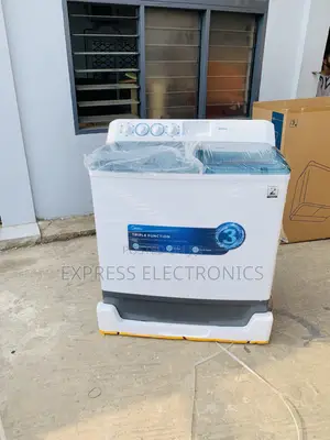 Ultra Modern Sleek WM Topload Twintub 18Kg Midea Semi Automatic